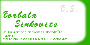 borbala sinkovits business card